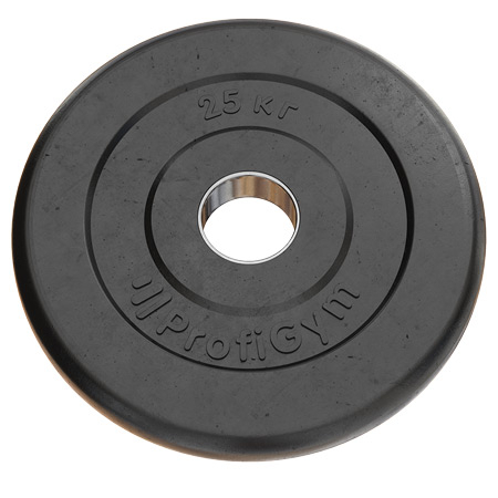 Тренировочный диск Profigym 25 кг черный