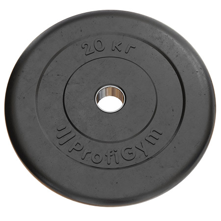 Тренировочный блин Profigym 20 кг 26 мм черный